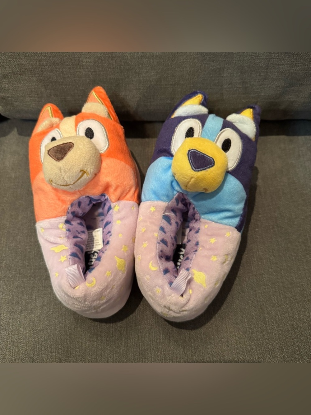 Ground Up Bluey and Bingo Toddler Slippers Toddler Size 7/8